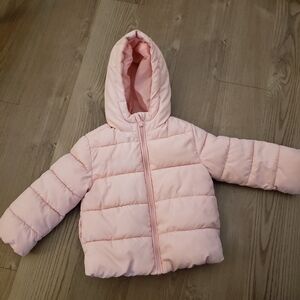 The Children’s Place Toddler Girls Puffer Jacket Size 2T Pink Hooded